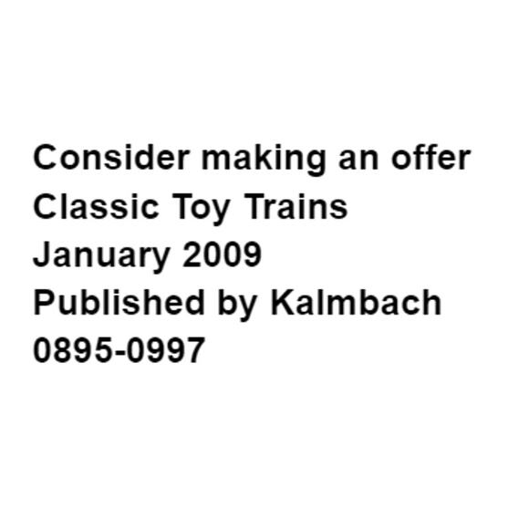 Classic Toy Trains January 2009 Colorado Time Machine Train Set Buyers Guide - Picture 2 of 5